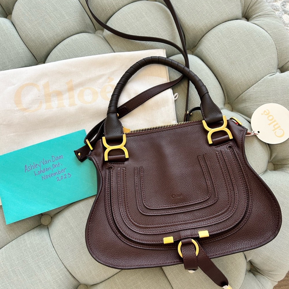 NWT Chloe Marcie Small Satchel Deep Violine